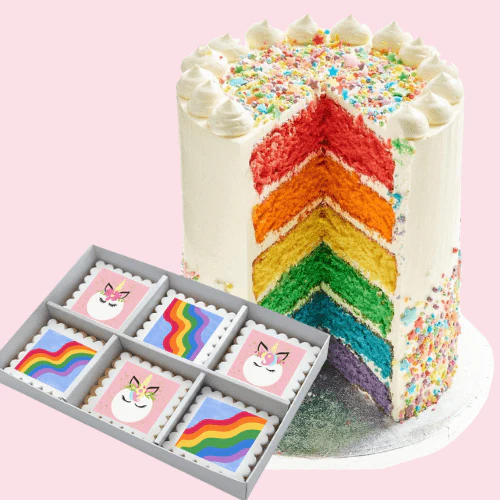 Somewhere Over the Rainbow Cake - Image 5