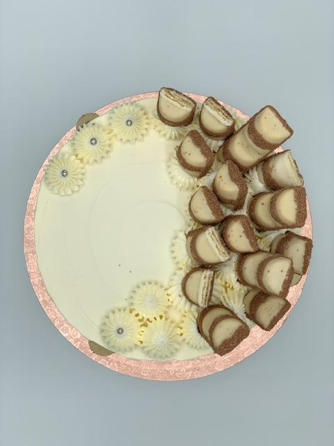 White Kinder Bueno Chocolate Drip Cake - Image 3